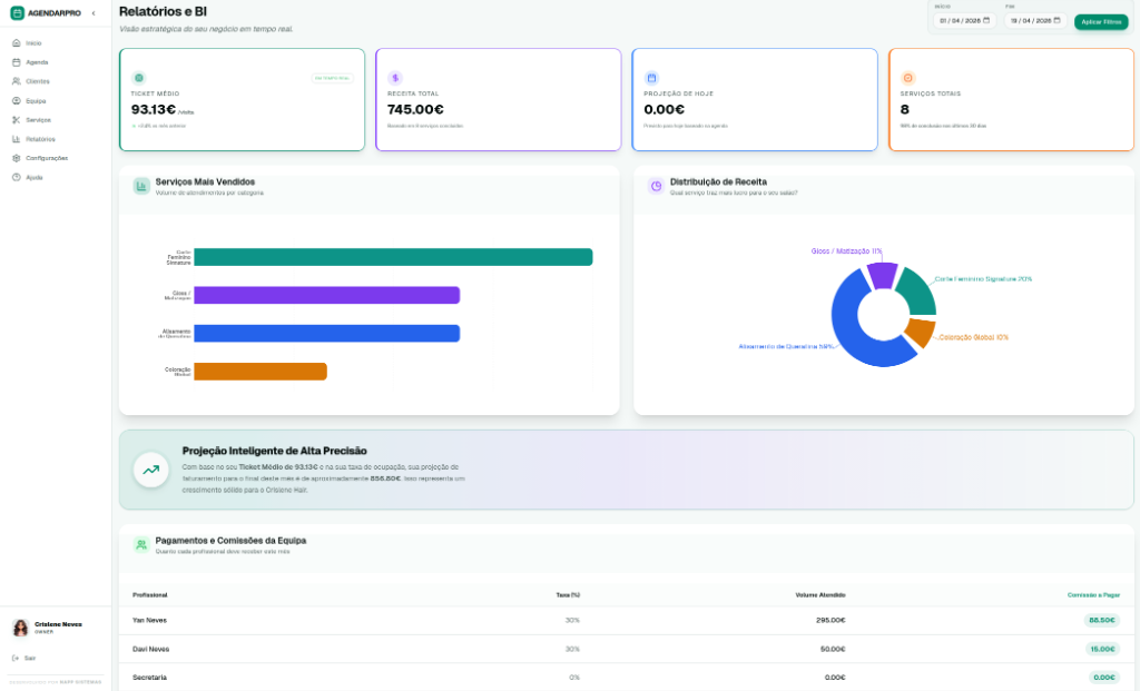AgendarPro Dashboard